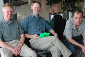 DL, MW & SC at Edinburgh Airport