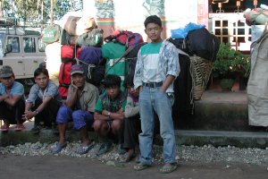 Our porters ready to depart at Hile