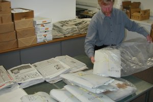 Unpacking specimens out of the freezer